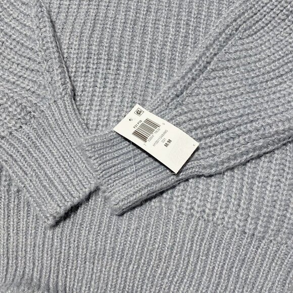Alfani Petite Mock-Neck Sweater Grey - Picture 4 of 4